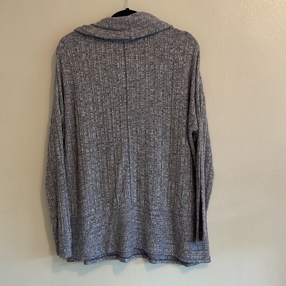 Anthropologie Sweater ✨ Size Large Long Sleeve Cowl Neck // Gray - Picture 3 of 11